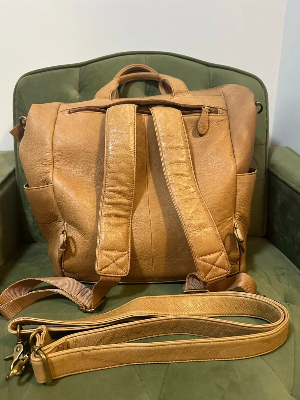 Lily & Jade Diaper Convertible leather Backpack